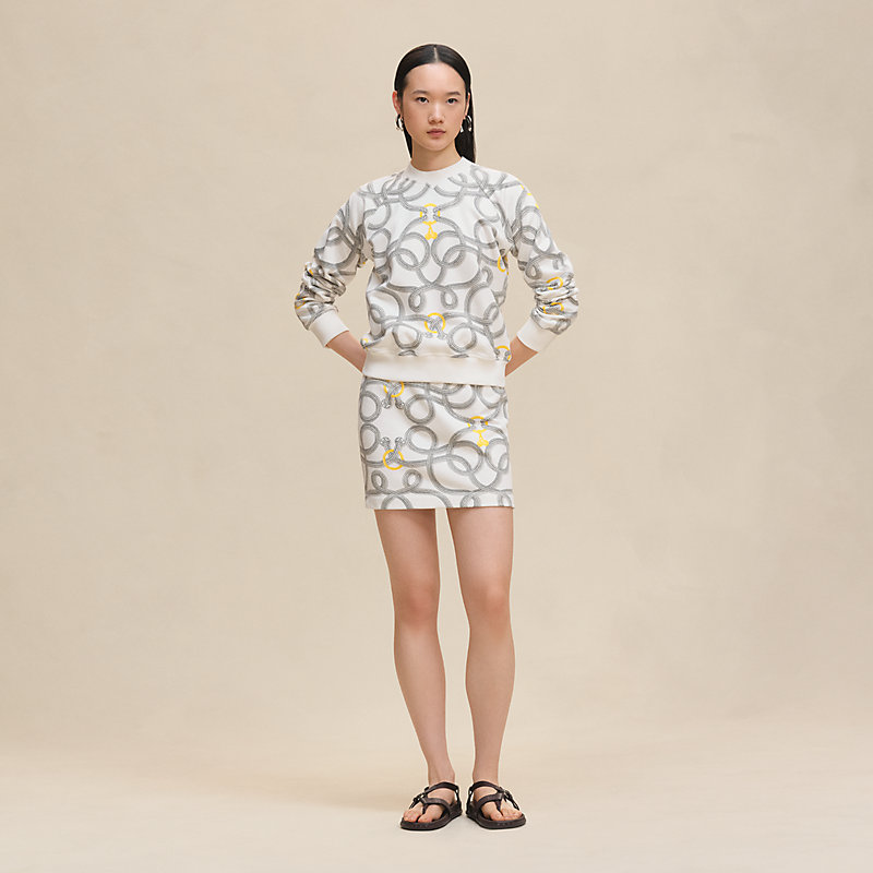 【魅力のデザイン】HERMES ミニスカート Palefroi Remix palefroi-remix-miniskirt--