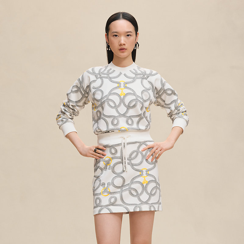 【魅力のデザイン☆】HERMES ミニスカート Palefroi Remix palefroi-remix-miniskirt--
