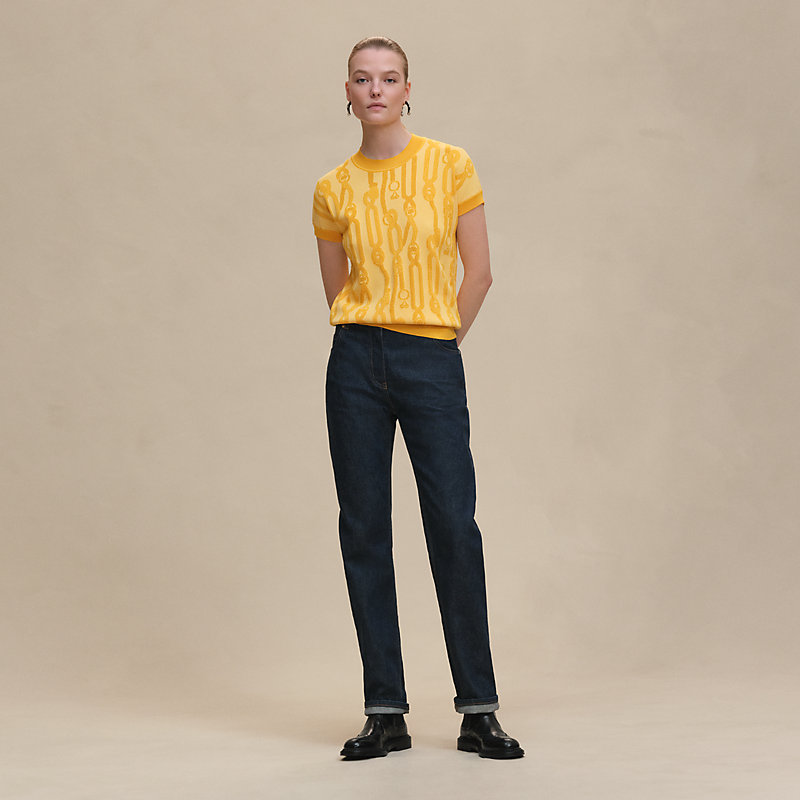 "Palefroi Remix" short sleeve sweater