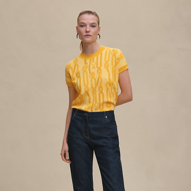 "Palefroi Remix" short sleeve sweater