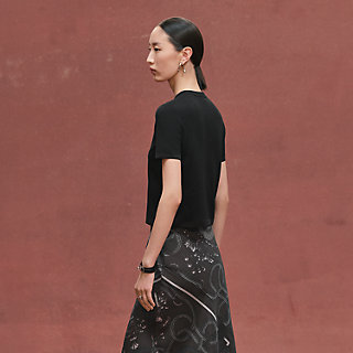 【YOURNUS】Haidi Knit Half Sleeve Back open half sleeve knit top / black – HORAYU
