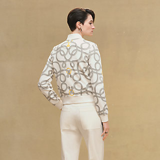 HERMES 25AW 海外限定 レディース ジャケット 綿 Palefroi Remix palefroi-remix-varsity-jacket-