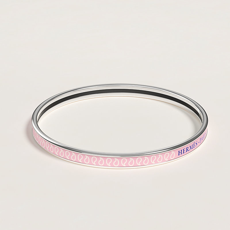 HERMES ピンクエナメルバングル エルメス Hバングル クリックH GP バングル ピンク ABランクの買取