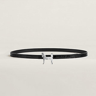 HERMES ブラック ベルト 75 Constance belt buckle & Reversible leather strap 38 mm