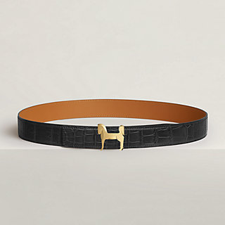 Panache belt buckle & Leather strap 32 mm | Hermès USA 