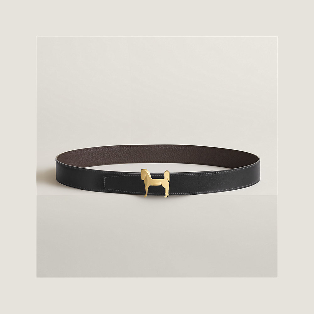 Panache belt buckle & Reversible leather strap 32 mm | Hermès Canada