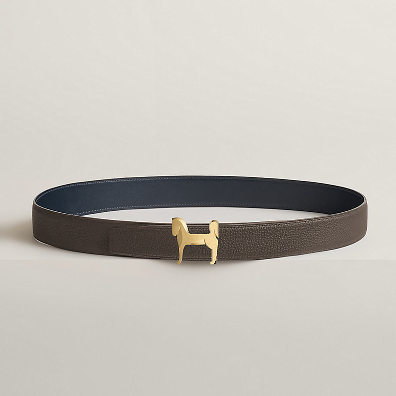 Panache belt buckle & Reversible leather strap 32 mm