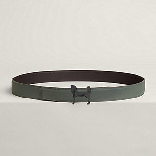 Panache Zebre belt buckle & Reversible leather strap 32 mm