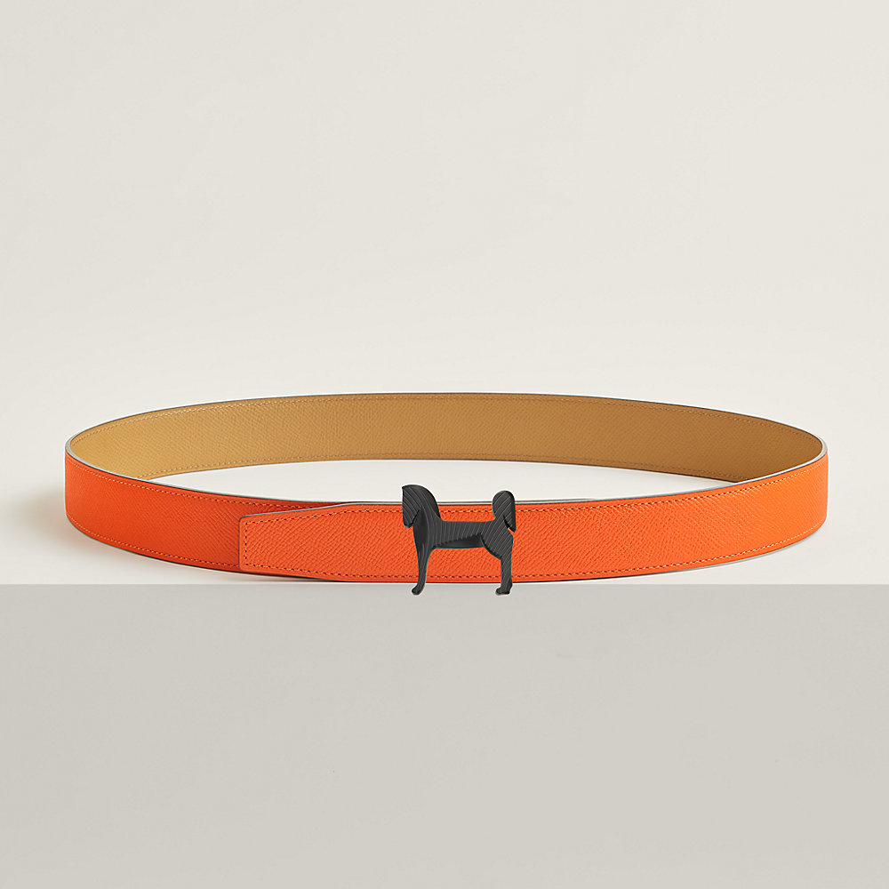 HERMES アフリカ チーター Panache Zebre belt buckle & Reversible leather strap 32 mm