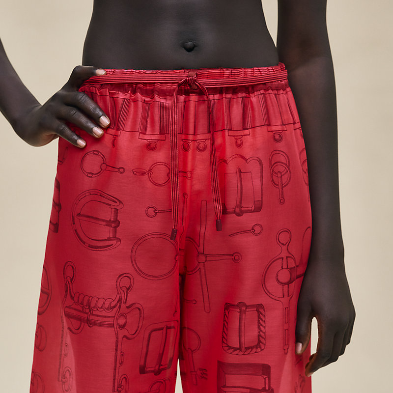 Pantalon de plage imprimé «&nbsp;Cahier du Colporteur&nbsp;»