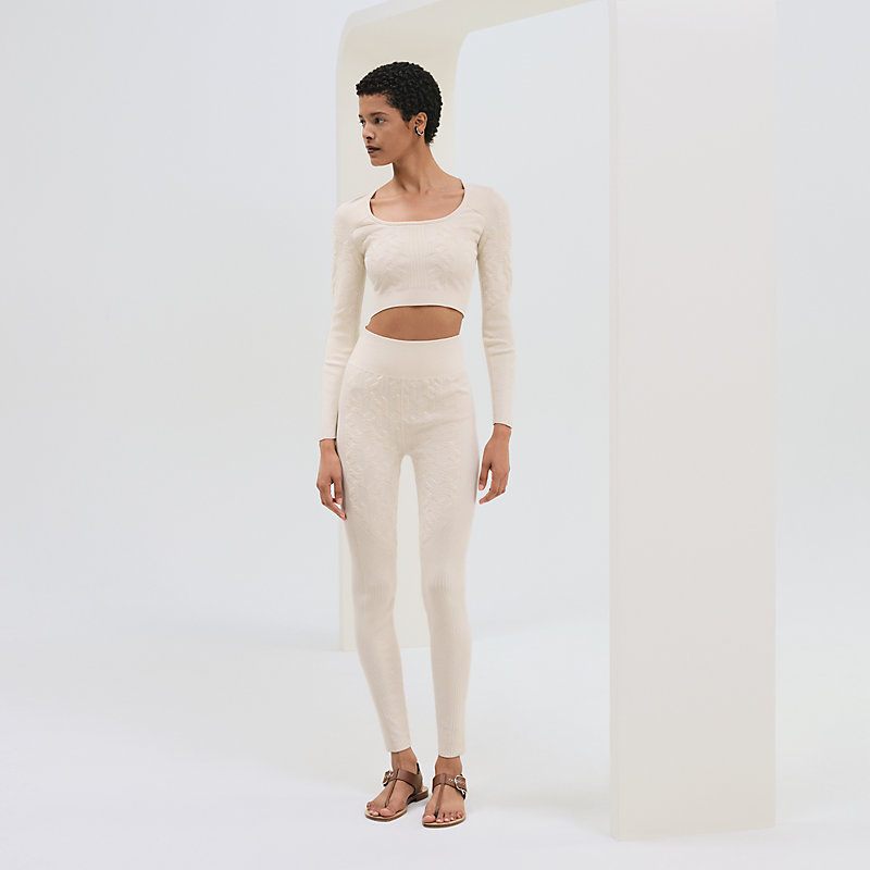 Pantalones de inspiración leggings con motivo "H"