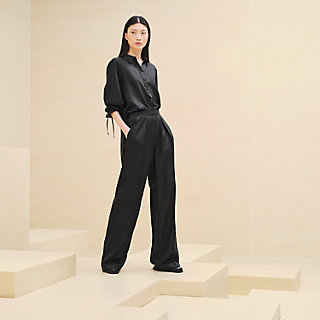 希少 HERMES button gimmick pants 46 Pants - Black | Hermès hermes_country_selector_title
