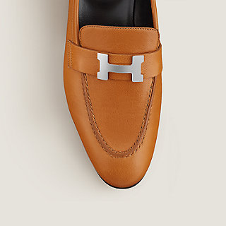 hermes orange loafers