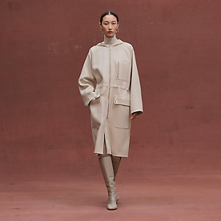 Parka coat - White | Hermès Canada