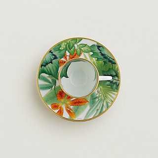 HERMES Porcelain Passifolia Tea Cup And Saucer 1265785