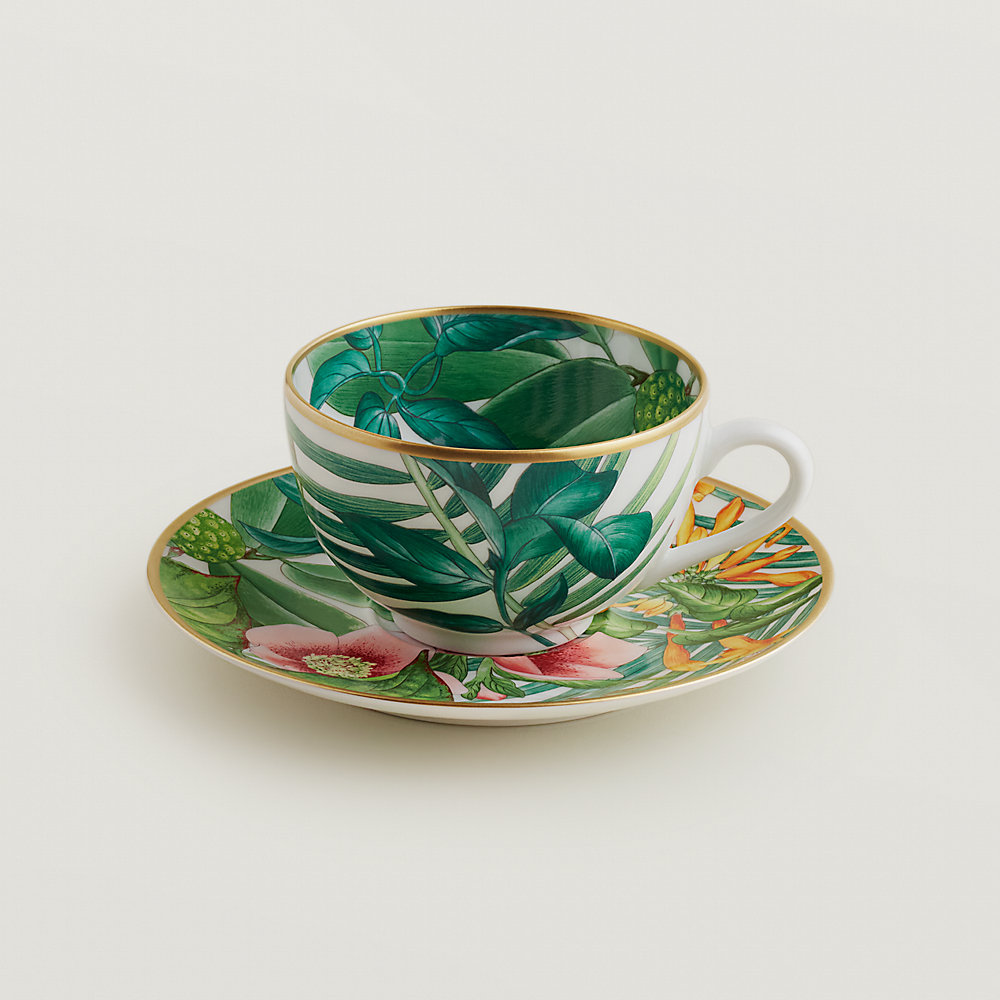 Passifolia tea cup and saucer | Hermès USA