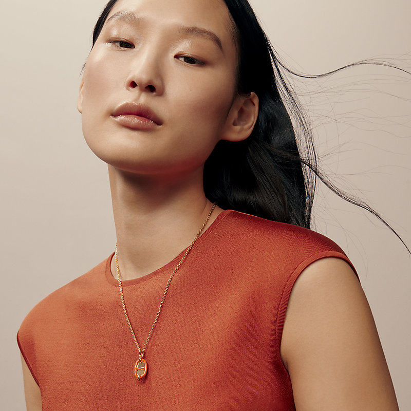 【エレガント】HERMES pendentif mini maillon petit modele Mini Maillon pendant, small model | Hermès USA