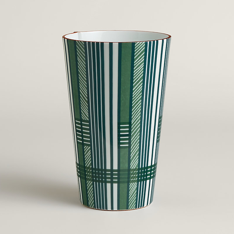 Perimetre Palmarum Tartan high vase, large model