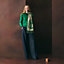 Petite Casaque Lettres Equestres scarf, View: Worn, worn, view 1 of 5