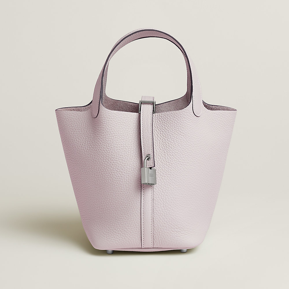 エルメス PICOTIN 18 LOCK ピンク 牛革 バケットバッグ Hermes Picotin Lock 18 PM Hand Bag Bucket Pink Purse Woman