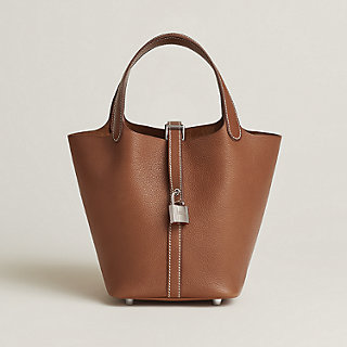 field tote in signature leather