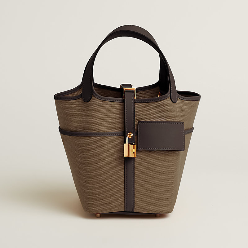 再入荷♪【HERMES】ピコタン Picotin Lock 18 Bag Gold Biscuit Hermes Gold Brown Picotin Lock 18 PM Gold Hardware Handbag
