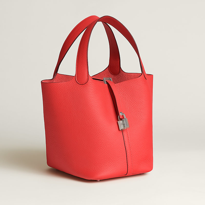 Brand Picotin Lock Bag Saffiano Soft Original Leather Bucket Bags 18cm 22cm  with Wide Strap Emg5613 - China Roulis Handbag and Picotin Lock Bag price |  Made-in-China.com