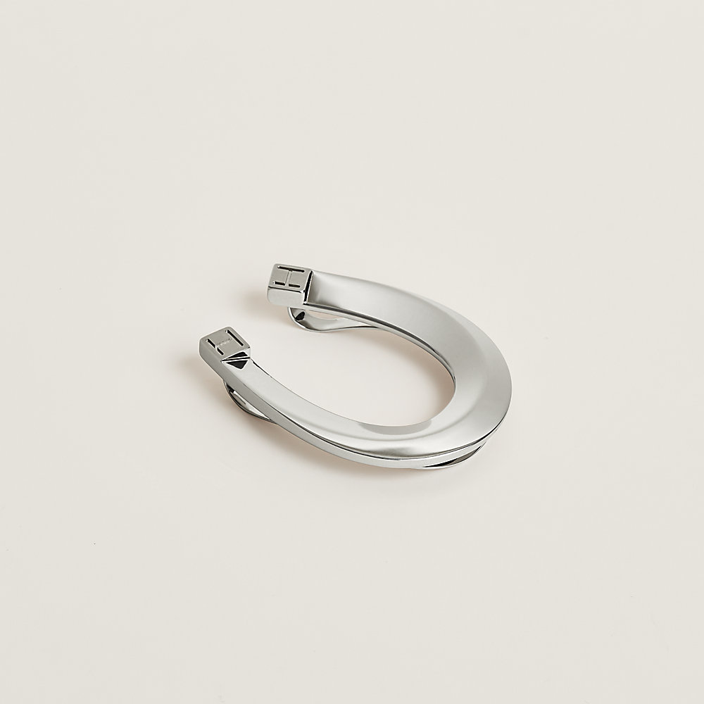 Pince à Billets HERMÈS Authentique En Cuir Bleu - Modèle #7165, Occasion Très Bon état
