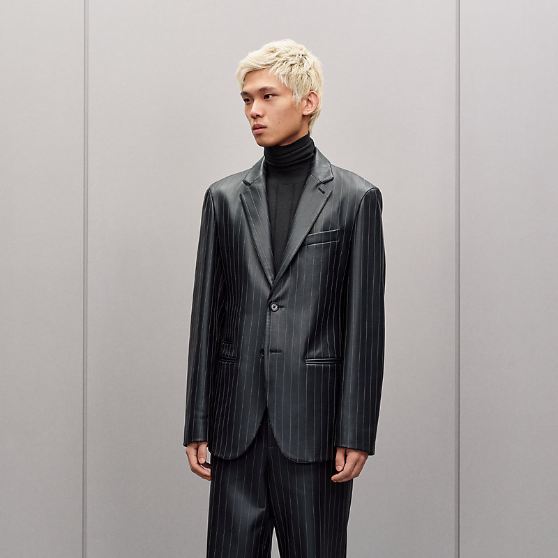 "Pinstripe" Stadium jacket, long model