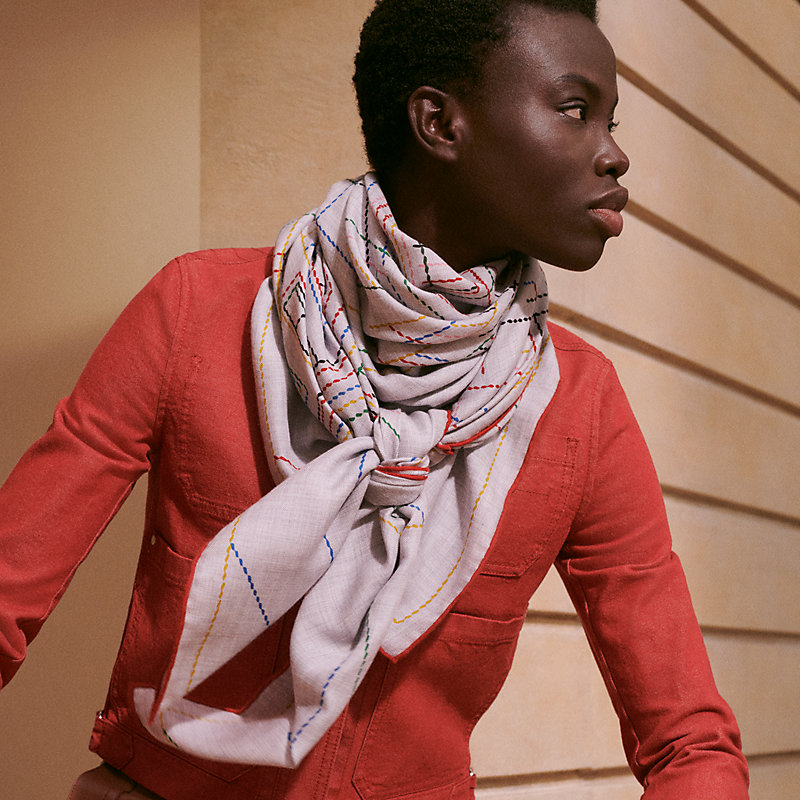 Pique Sellier shawl 140 | Hermès Hong Kong SAR