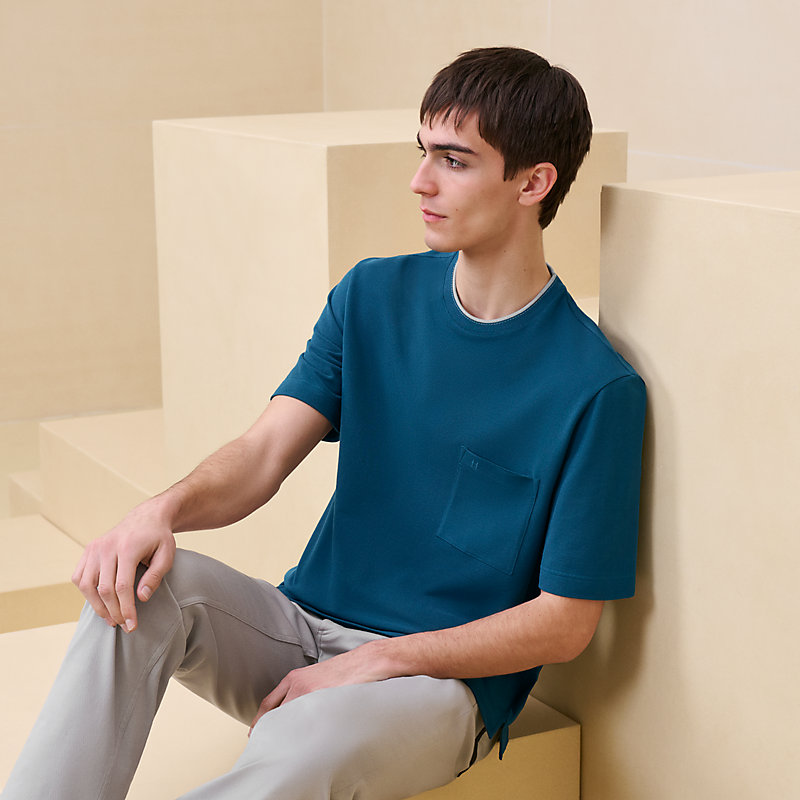 Hermes 21SS shirt blouson SELLIER Piqures sellier