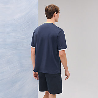 【HERMES】さりげないツートンカラー☆piqures slier Tシャツ Piqures sellier