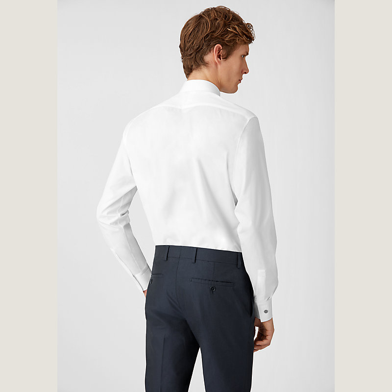 Plain cotton poplin shirt