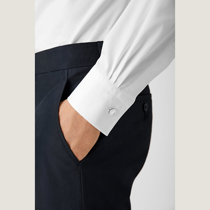 Plain cotton poplin shirt