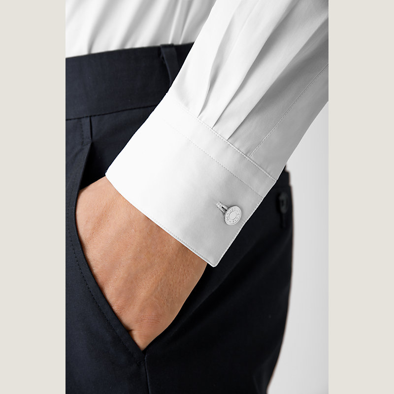 Plain cotton poplin shirt