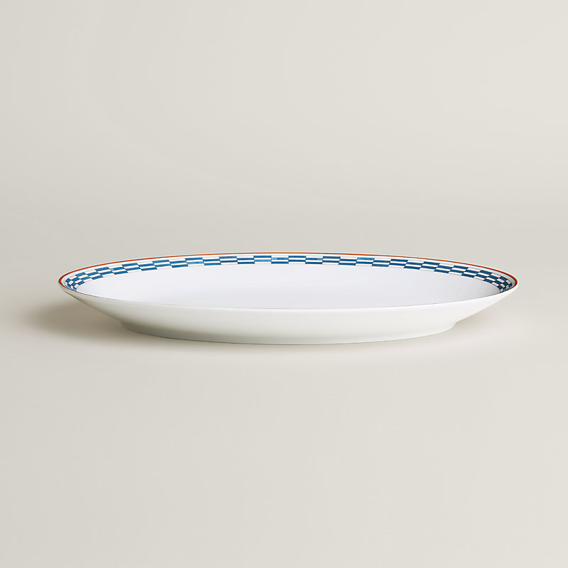 Plat ovale Hermès en Contrepoint, petit modèle