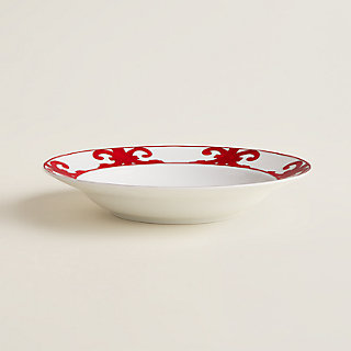 Lot De 2 Tasses à Café Hermès Guadalquivir Rouge – Porcelaine Française, Design Géométrique