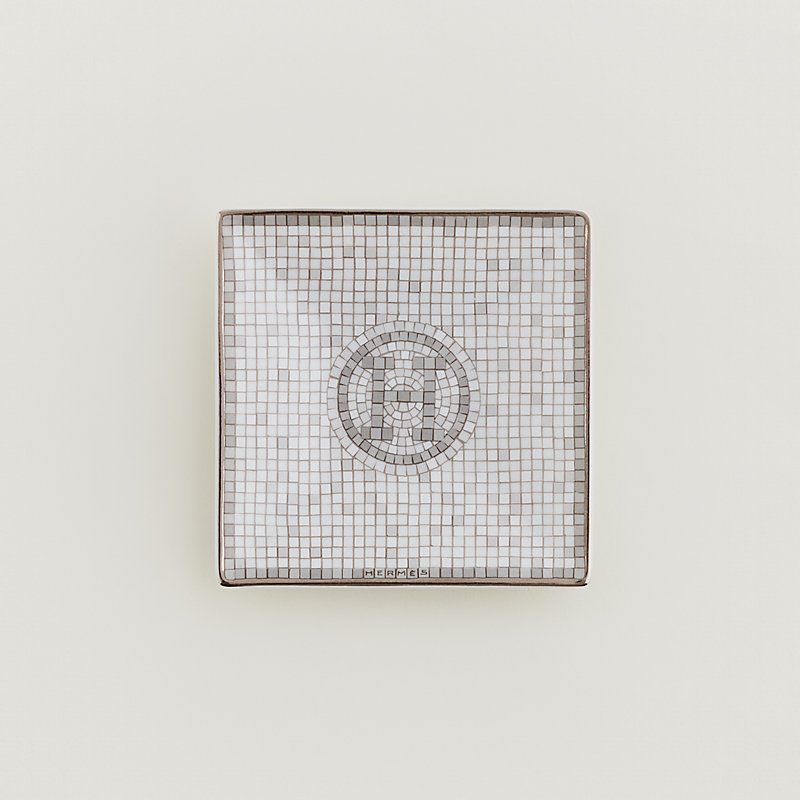 Platillo cuadrado Mosaïque au 24 platino n°1