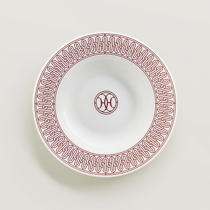 Plato hondo H Déco rojo