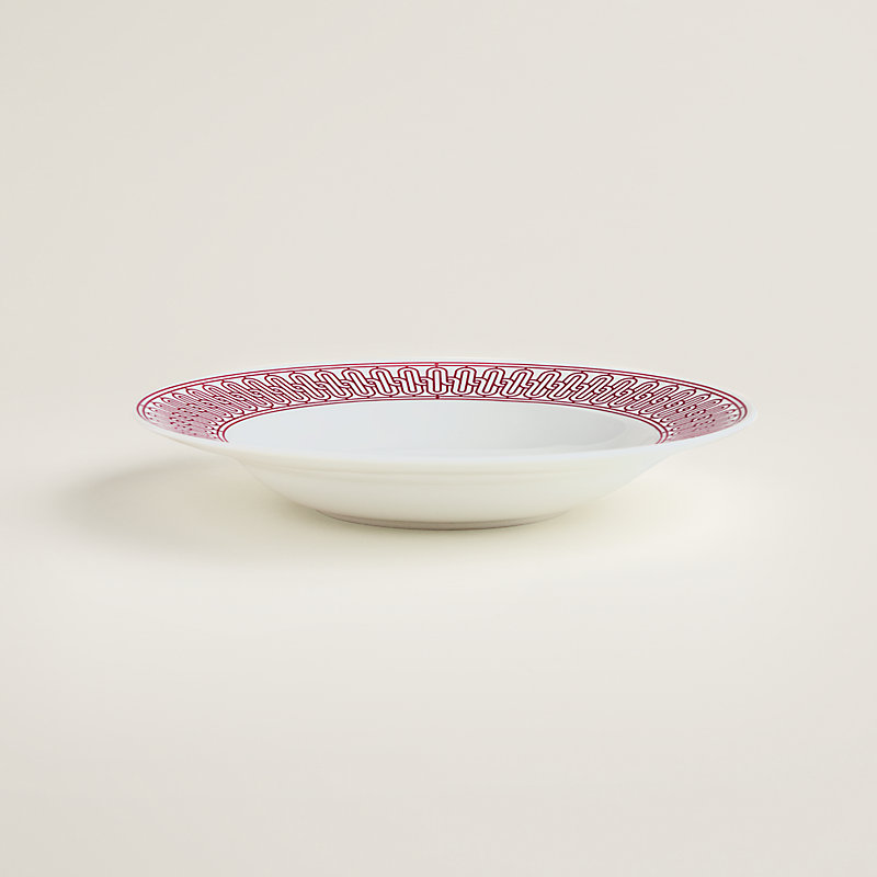Plato hondo H Déco rojo