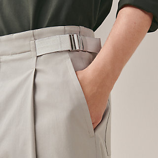 Pleated Seoul pants with strap detail