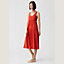 Pleated silk cady dress, View: Worn, worn, view 1 of 3