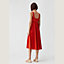 Pleated silk cady dress, View: Worn, worn, view 3 of 3