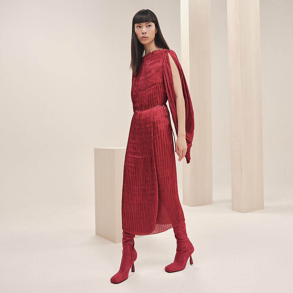 Pleated wraparound dress | Hermès Australia