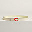 Plein Coeur belt buckle & Reversible leather strap 24&nbsp;mm, View: , view 1 of 3