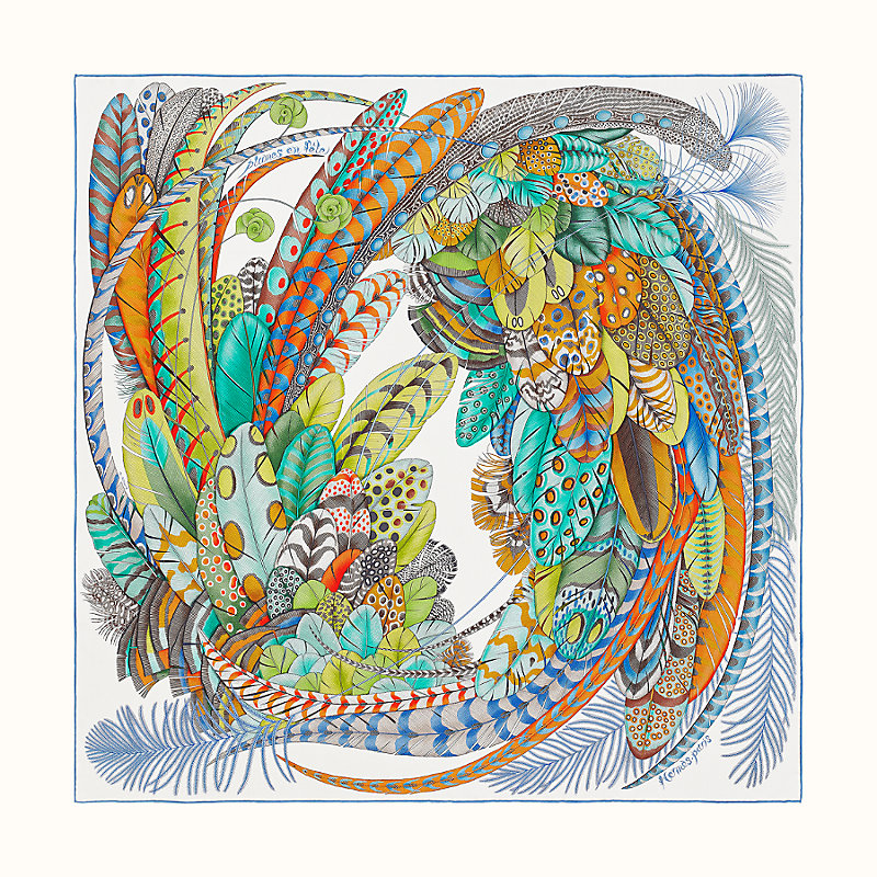 hermes plumes scarf