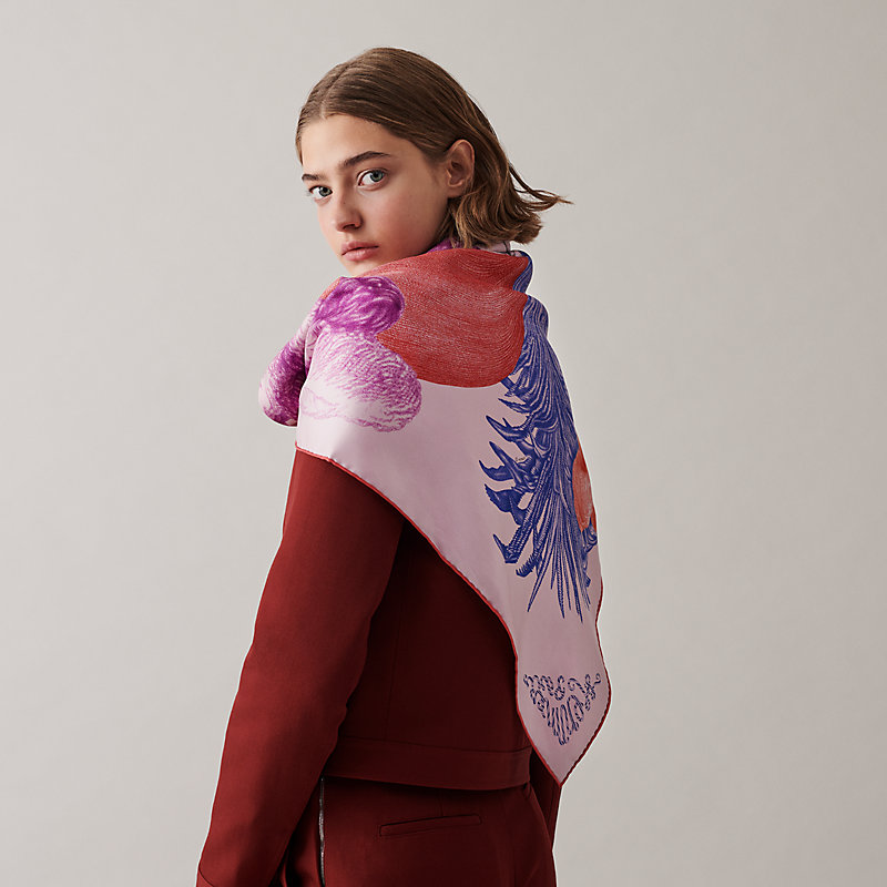 hermes plumes scarf