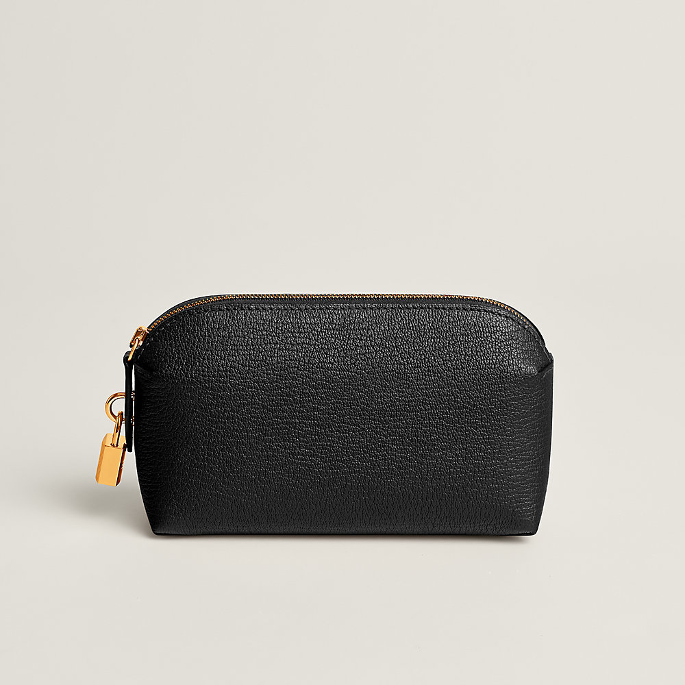 Hermes 刺繍バケット ブラック57 PM pouch - Black | Hermès Canada
