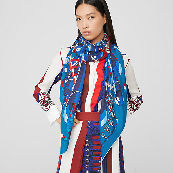 Point d'Orgue shawl 140 | Hermès USA