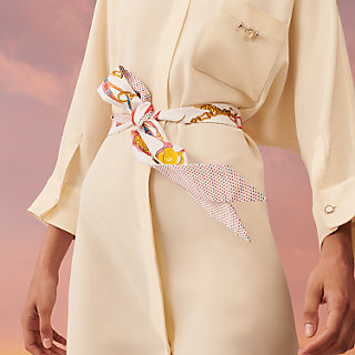 Hermès Bicolor Brides De Gala Silk Maxi Twilly Scarf Hermes